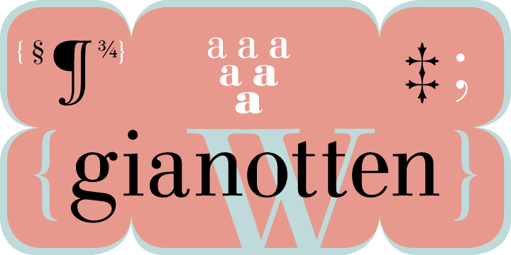 Linotype Gianotten Gianotten Heavy Italic Font preview